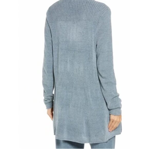 💕BAREFOOT DREAMS💕 CozyChic Open Cardigan ~ Dusk Blue Medium M NWT - Picture 3 of 12